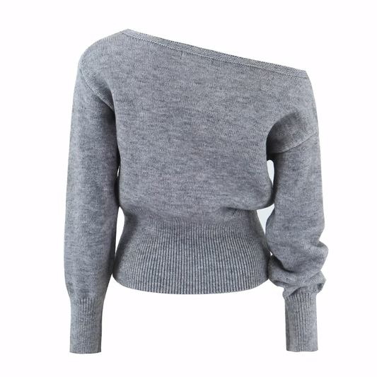 Luneva™ – Épaule Élégante Knit Top