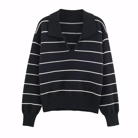 Luneva™ – Marcelline WaveStripe Polo Knit