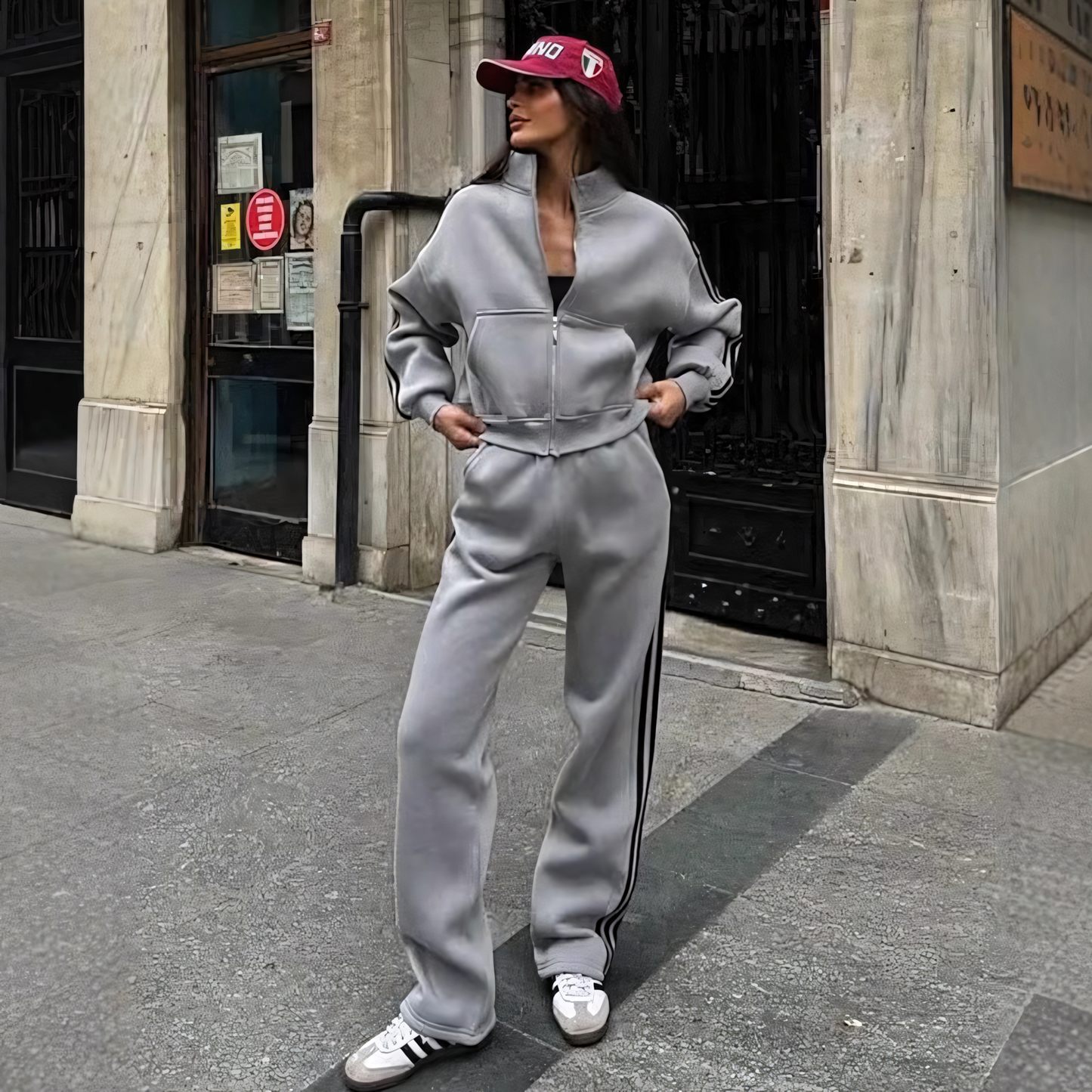Women's 2-piece tracksuit | sweatshirt & pants, street style,