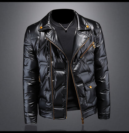 Luneva™ - Le Blouson Brillant Noir