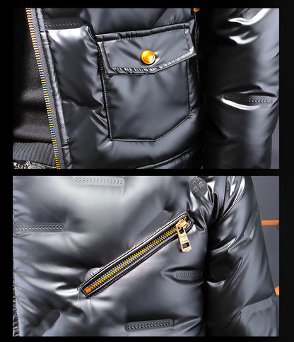 Luneva™ - Le Blouson Brillant Noir