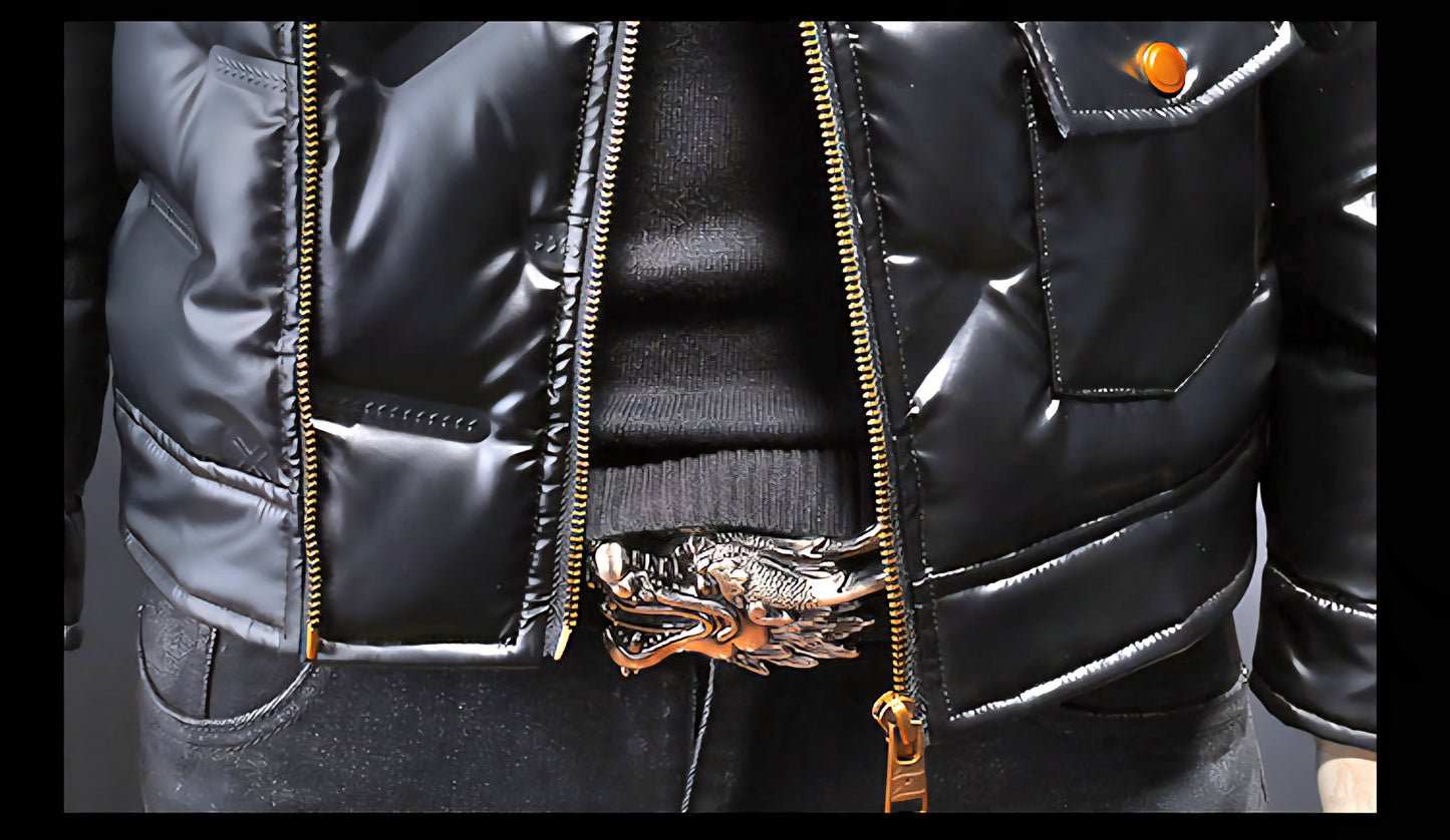 Luneva™ - Le Blouson Brillant Noir