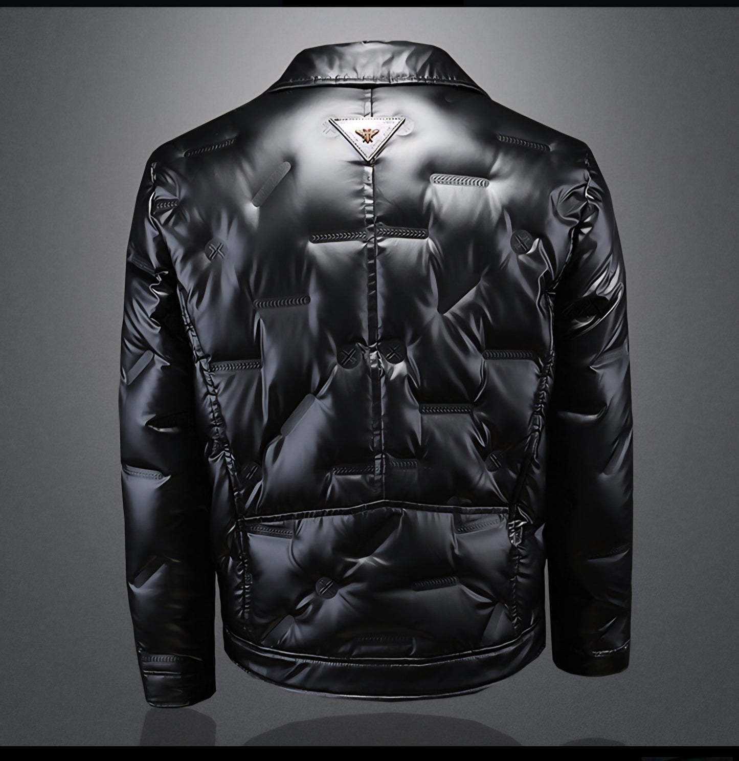 Luneva™ - Le Blouson Brillant Noir