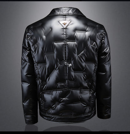 Luneva™ - Le Blouson Brillant Noir