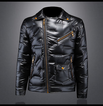 Luneva™ - Le Blouson Brillant Noir