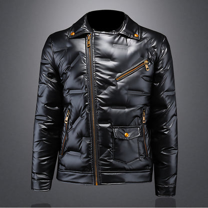 Luneva™ - Le Blouson Brillant Noir