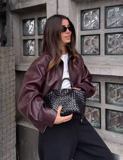 Luneva™ Carmine  Lederjacke