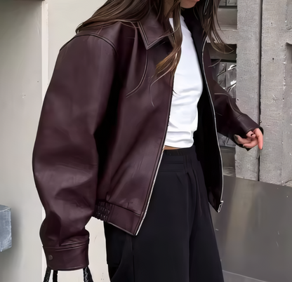 Luneva™ Carmine  Lederjacke