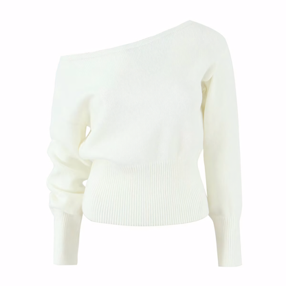 Luneva™ – Épaule Élégante Knit Top