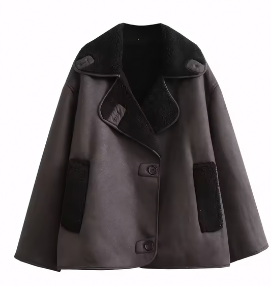 Luneva™ Ferune Leder-Trench