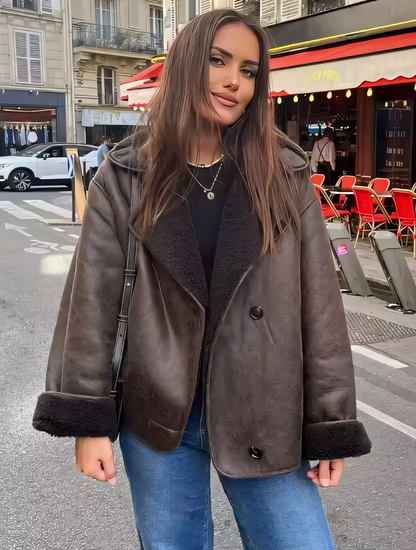 Luneva™ Ferune Leder-Trench