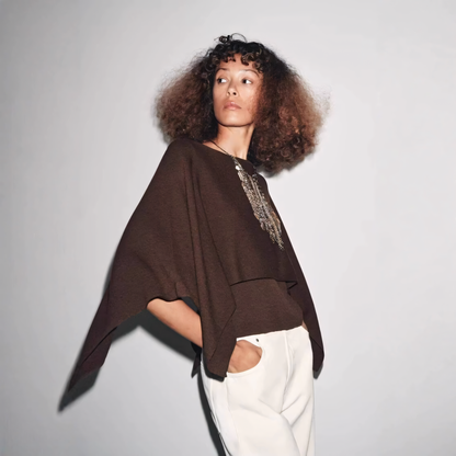 Luneva™ – Fleur de Drapé Knit Top