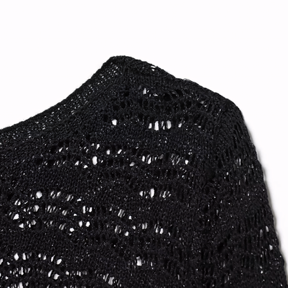 Luneva™ – Jacquard Élégance Mesh-Stricktop