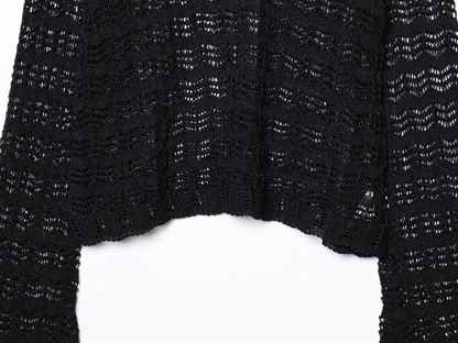 Luneva™ – Jacquard Élégance Mesh-Stricktop