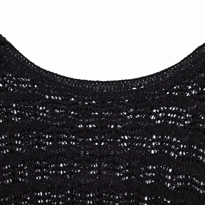 Luneva™ – Jacquard Élégance Mesh-Stricktop