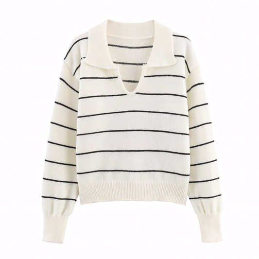 Luneva™ – Marcelline WaveStripe Polo Knit