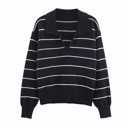 Luneva™ – Marcelline WaveStripe Polo Knit