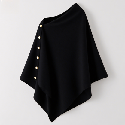Luneva™ – Poncho Élégante Boutonnée