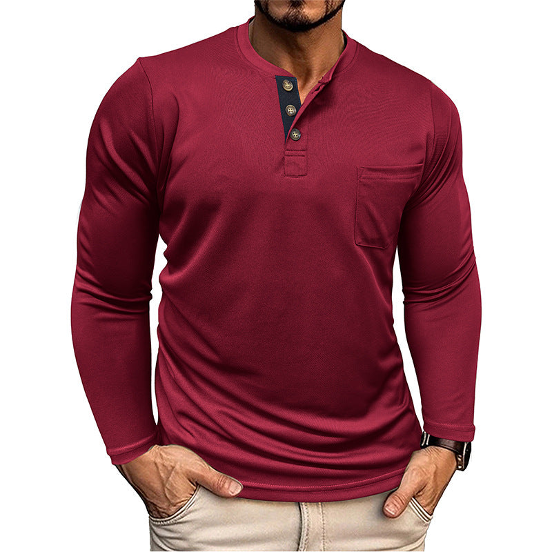 Men's long-sleeved shirt in casual style for autumn and winter