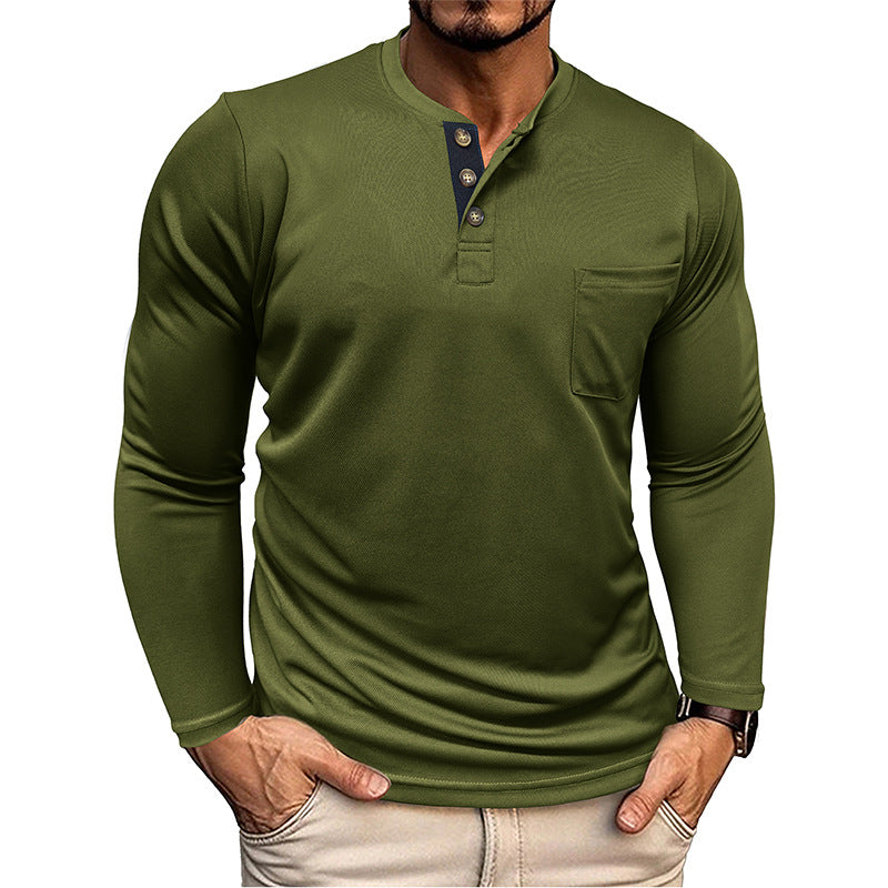 Men's long-sleeved shirt in casual style for autumn and winter