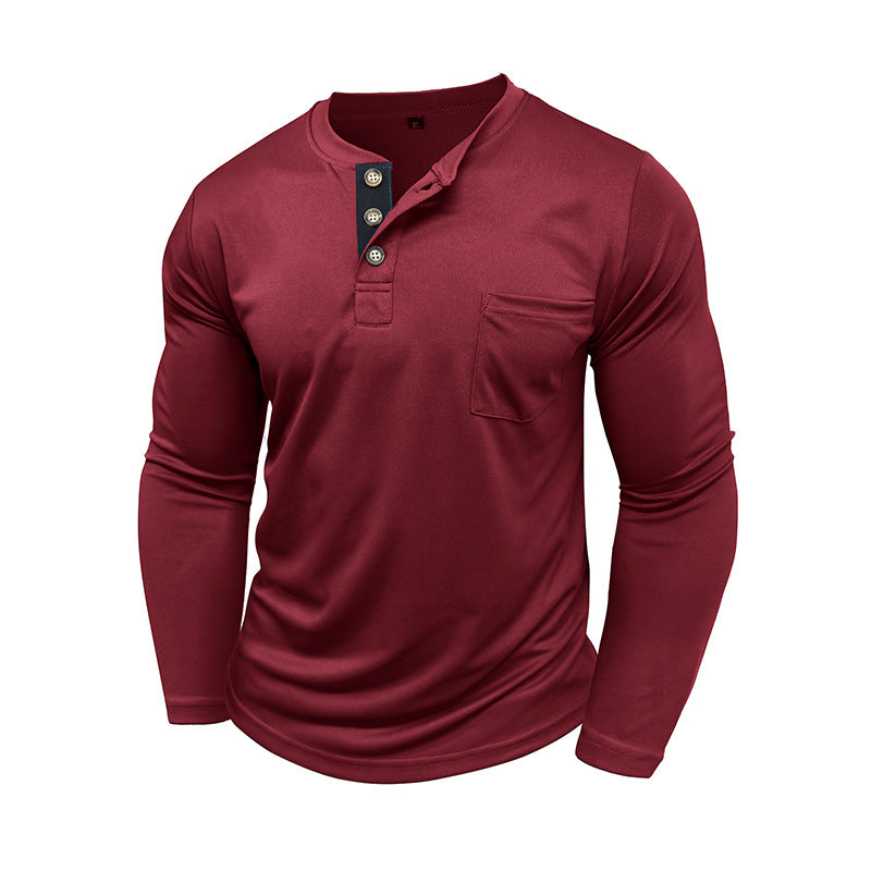 Men's long-sleeved shirt in casual style for autumn and winter