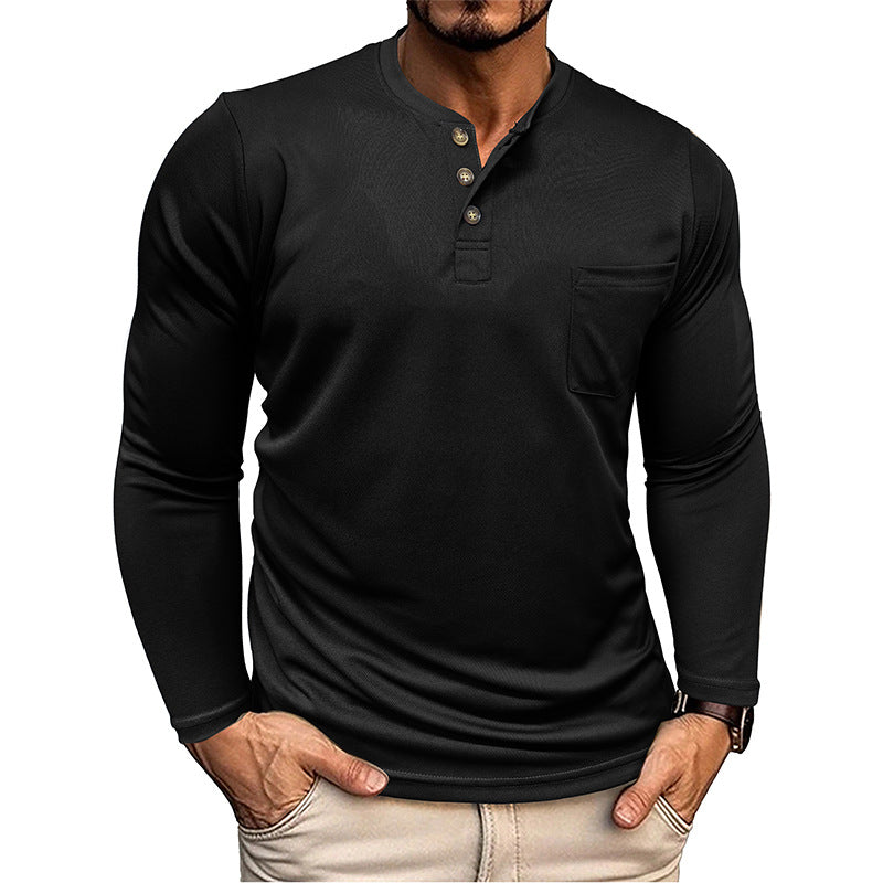 Men's long-sleeved shirt in casual style for autumn and winter