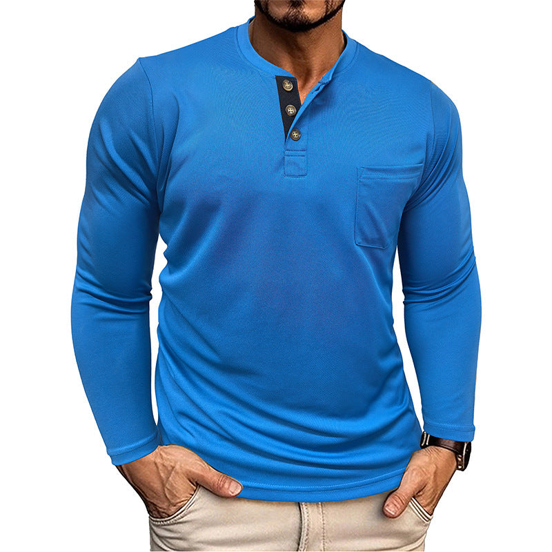 Men's long-sleeved shirt in casual style for autumn and winter