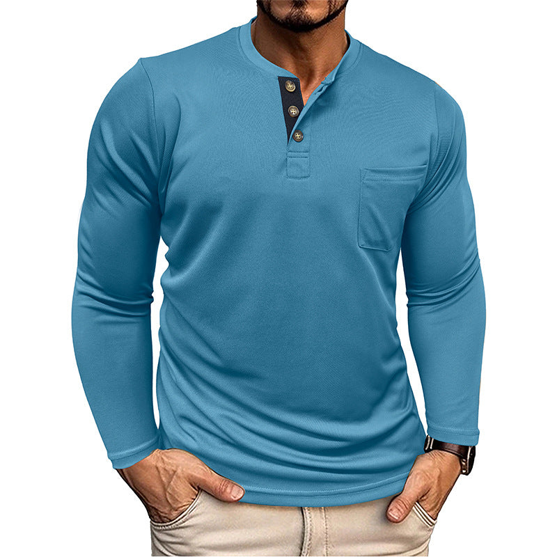 Men's long-sleeved shirt in casual style for autumn and winter