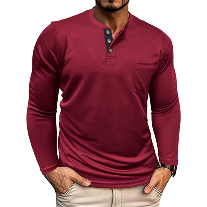 Men's long-sleeved shirt in casual style for autumn and winter