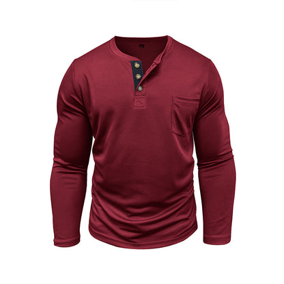 Men's long-sleeved shirt in casual style for autumn and winter