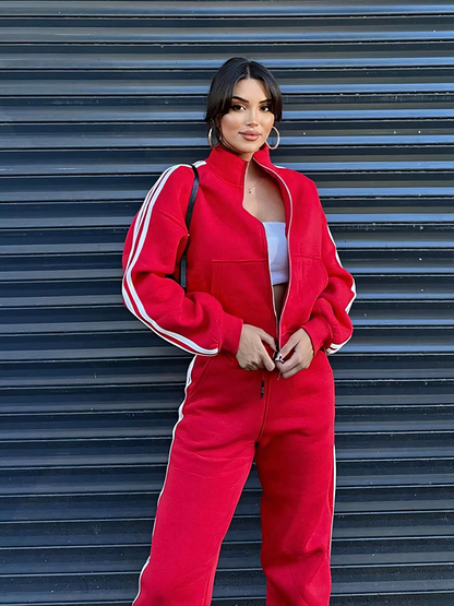 Women's 2-piece tracksuit | sweatshirt &amp; pants, street style,