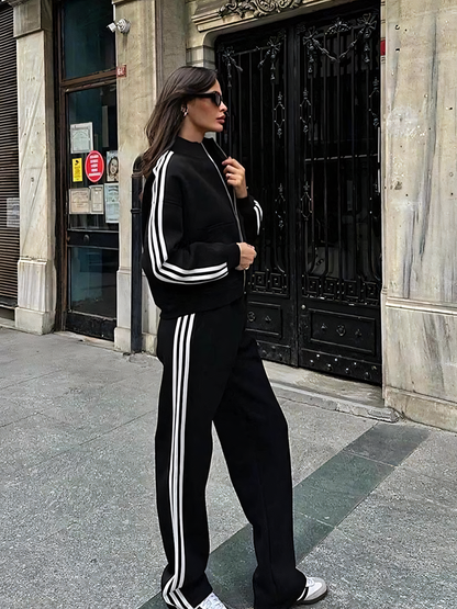 Women's 2-piece tracksuit | sweatshirt &amp; pants, street style,