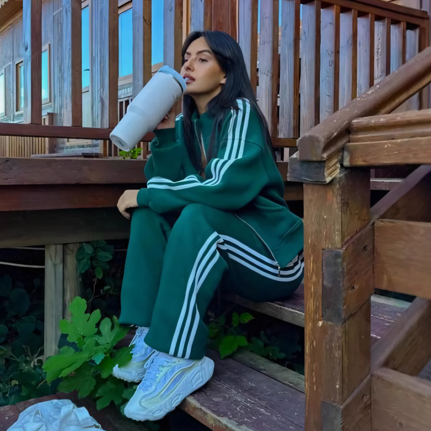 Women's 2-piece tracksuit | sweatshirt &amp; pants, street style,