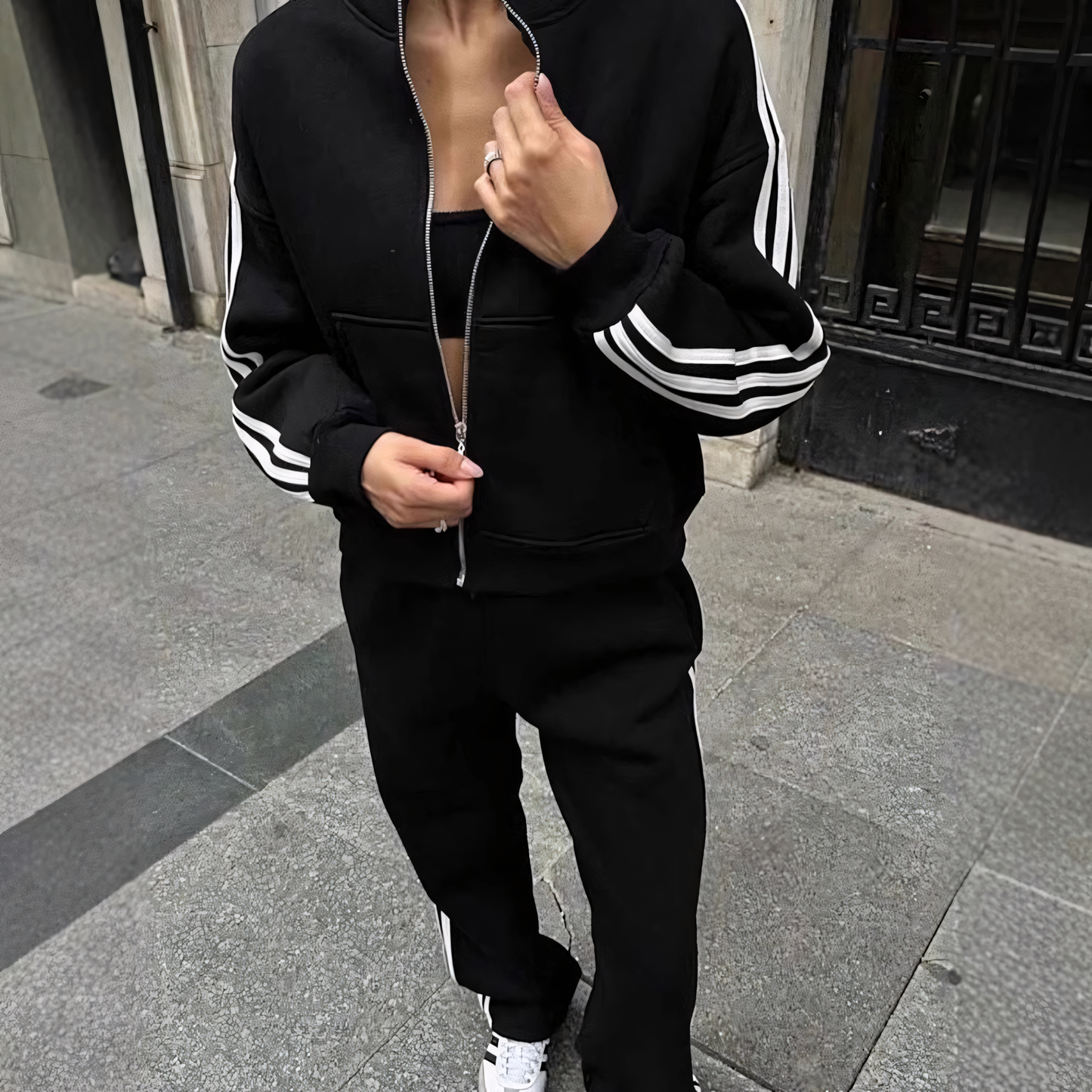 Women's 2-piece tracksuit | sweatshirt &amp; pants, street style,